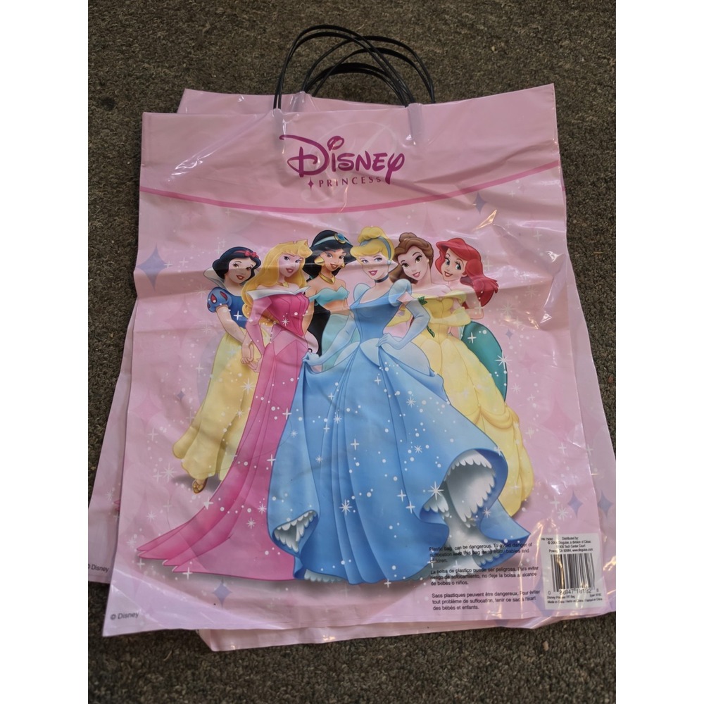 Vtg Nos Disney Princess Halloween Bag Goodie Large Plastic 2004